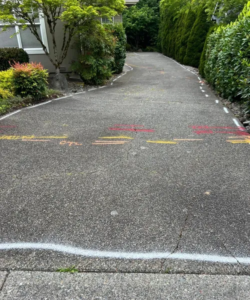 Exposed Aggregate Driveway Replacement in Sammamish 